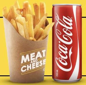 Meal upgrade: fries and a drink from the original menu
